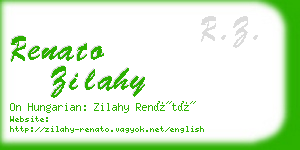 renato zilahy business card